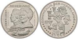 World Coins - HOLANDA. 2 1/2 Ecu. 1997. 300º ANIVERSARIO DEL CONTACTO DIPLOM›TICO CON RUSIA. CuNi. 15,38g. SC.