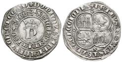 World Coins - PEDRO I (1350-1368). Real (Ar. 3,51g/25mm). Burgos. (FAB-378; Imperatrix P1:12.35). Anv: P coronada y alrededor leyenda circular en dos líneas: DOMINVS MICHI ADIVTOR ET EGO DISPIC