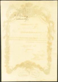 World Coins - 100 Pesos de a 128 Cuartos. 1 de Enero de 1824. Sin serie y con numeración. (no catalogado). Rarísimo vale real, en el interior firmado. SC-.