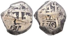 World Coins - CARLOS III (1759-1788). 4 Reales. (Ar. 13,25g/24mm). 1770. Potosí VY. (Cal-2019-914). Encapsulada por PCGS AG 03.