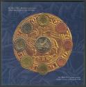 World Coins - BELGICA. Set-Cartera compuesta por 8 Valores de 2 Euros y divisores en niquel y cobre   y 1 medalla de plata. 2002. 700 Aniversario de la Bataille des Eperons d´Or. 1302-2002. PRO