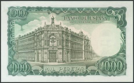 World Coins - 1000 Pesetas. 17 de Septiembre de 1971. Serie 9A, serie especial. (Edifil 2017: 474d). Raro y apresto original. SC.