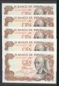 World Coins - Precioso e interesante conjunto de 26 billetes de 100 Pesetas emitidos el 17 de Noviembre de 1970, incluyendo todas las letras de la sexta emisión (5A capicúa, 5B, 5C capicúa, 5D