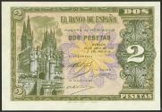 World Coins - 2 Pesetas. 30 de Abril de 1938. Serie H. (Edifil 2021: 429a). Apresto original. SC.