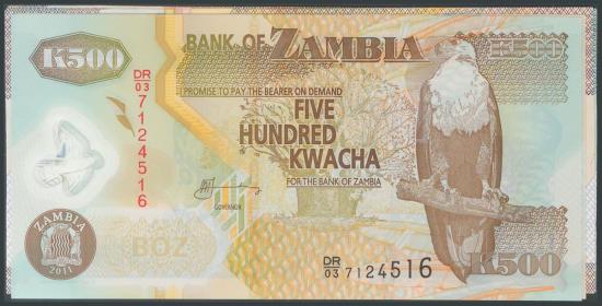 World Coins - Conjunto de 6 billetes de Zambia de 500 Kwacha, 1000 Kwacha, 5000 Kwacha, 10000 Kwacha, 20000 Kwacha y 50000 Kwacha. A EXAMINAR. SC/SC-.