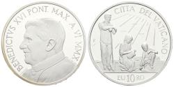 World Coins - VATICANO. 10 Euros. 2010. 43º Jornada mundial por la paz. Presentado en estuche oficial. Ar. SC.