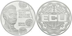 World Coins - HOLANDA. 25 Ecu. 1992. GUILLERMO I. Ar. 25,20g. PROOF.