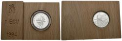 World Coins - CONTEMPORANEO. 1 Ecu. (Ar. 6,72g/24mm). 1994. Cervantes-Don Quijote. PROOF. 125.000 acuñaciones. Incluye estuche oficial y certificado de autenticidad.