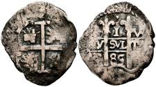 World Coins - CARLOS II (1665-1700). 1 Real. (Ar. 2,25g/21mm). 1685. Potosí VR. (Cal-2019-278). MBC-.