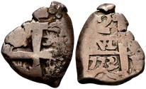 World Coins - CARLOS III (1759-1788). 2 Reales. (Ar. 6,27g/18mm). 1773/2. Potosí VY. (Cal-2019-704). MBC-/MBC.