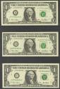 World Coins - USA. 1 Dollar. Federal Reserve Note. 12 banknotes from serial number A to L (all issuing banks incuded). 2001. (Friedberg: 1926-27A/L). Nice set. Uncirculated.