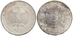 World Coins - ALEMANIA. 10 Marcos (Ar. 15,60g/33mm). 1989. Munich D. 2000 Aniversario de la ciudad de Bonn. (Km#172). EBC-. Pátina.