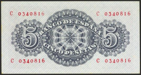 World Coins - 5 Pesetas. 12 de Abril de 1947. Serie C. (Edifil 2021: 454a). Conserva parte del apresto original y manchita del tiempo. SC-.