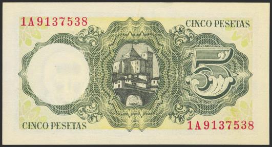 World Coins - 5 Pesetas. 16 de Agosto de 1951. Serie 1A. (Edifil 2023: 459a). Apresto original. SC-.
