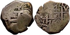 World Coins - CARLOS III (1759-1788). 4 Reales. (Ar. 12,91g/27mm). 1760. Potosí V-Y. (Cal-2019-904). BC+. Tono. Escasa.   Ex Daniel Frank Sedwick, Auction 20 (11/12/2016), Nº Lote 1956.