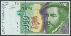 World Coins - 1000 Pesetas. 12 de Octubre de 1992. Tipo II. Serie 1V y numeración capicúa. (Edifil 2017: 483b). SC.
