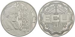 World Coins - HOLANDA. 10 Ecu. 1991. ERASMUS DE ROTTERDAM. CuNi. 20,85g. SC.