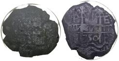 World Coins - FERNANDO VI (1746-1759). 8 Reales. (Ar. 22,30g/34mm). 1750. Potosí E. (Cal-2019-515). Encapsulado por NGC VF Details, Sea Salvaged.