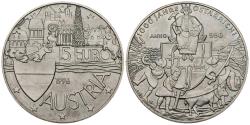 World Coins - AUSTRIA.  5 Euro. 1000 Aniversario Fundación de Austria 996-1996. 1996. (CuNi. 22,53g/37,00mm). SC.