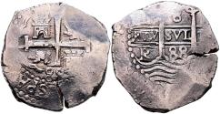 World Coins - CARLOS II (1665-1700). 8 Reales. (Ar. 27,46g/36mm). 1688. Lima R. (Cal-2019-593). MBC+. Doble fecha visible. Limpiada.