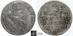 World Coins - POL020 POLAND: SIGISMUND III: 1587-1632, AR 3 Groschen, , clearly dated 1623, pleasing XF condition with full legend. KM #31