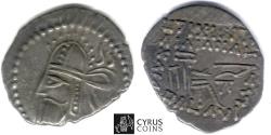 Ancient Coins - Item #19689, KINGS OF PARTHIA VOLOGASES VI CA 208-228 AD. DRACHM (AR; 17x 20 mm; 3.67gr) ECBATANA MINT. Sellwood 88.20, Shore 459 SCARCE