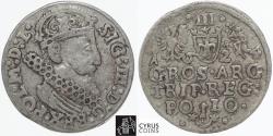 World Coins - POL021 POLAND: SIGISMUND III: 1587-1632, AR 3 Groschen, , clear dated 1624, pleasing XF condition. KM #31