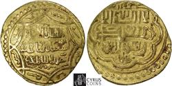 World Coins - Item #31218 Ilkhanid (Persian Mongols) Abu Sa'id (AH 716-736) AV heavy gold dinar minted in Sabzawar, dated 732, Album #2212, Diler #AB-525 TYPE G, scarce mint