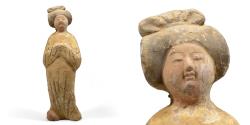 Ancient Coins - China. Terracotta Mingqi of Fat Lady, Tang dynastie, 700-750 AD