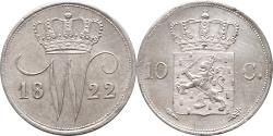 World Coins - 10 cent 1822U Willem I FDC-