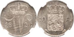 World Coins - 10 cent 1826U Willem I NGC MS 64