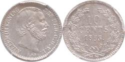World Coins - 10 cent 1853 Willem III PCGS MS 62