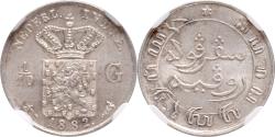 World Coins - 1/10 gulden Nederlands Indië 1882 NGC MS 63