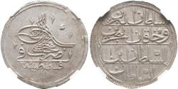 World Coins - 1 piastra 1774-1789 Abdul Hamid I Turkey NGC MS 61