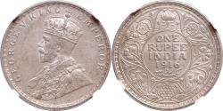 World Coins - 1 rupee 1916C  George V British India NGC MS 62