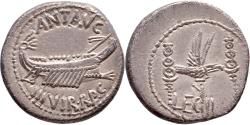 Ancient Coins - AR Denarius, legionary type, Marc Antony Autumn 32-spring 31 BC