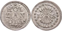 World Coins - Bezemstuiver Holland 1764