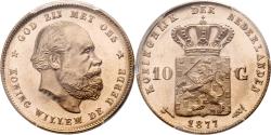 World Coins - 10 gulden 1877 PCGS MS64PL