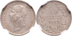 World Coins - 10 cent 1849a Willem II NGC MS 63
