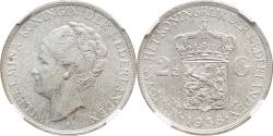 World Coins - 2 1/2 gulden 1938 Wilhelmina NGC MS 61