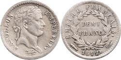 World Coins - 1/2 franc 1812U Napoleon I