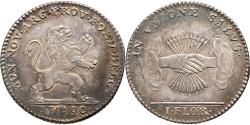 World Coins - 1 florin Brabant, Brussel, Verenigde Belgische Staten 1790