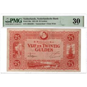 World Coins - 25 gulden 1921 Willem van Oranje PMG 30