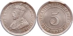 World Coins - 5 cents 1926 George V Straits Settlements PCGS MS 64
