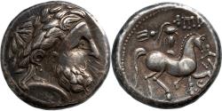 Ancient Coins - AR Tetradrachm lower Danube region, immitation of Philippos II, 3rd-2nd century BC