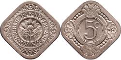 World Coins - 5 cent 1938 Wilhelmina Pr+