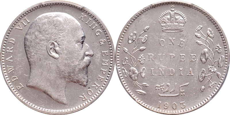 1 rupee 1903B Edward VII British India PCGS MS 62 | Asian and