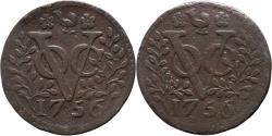 World Coins - Duit West-Friesland 1756 HYBRIDE