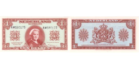 World Coins - 1 gulden 1945 muntbiljet PMG 66 EPQ