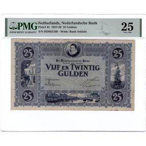 World Coins - 25 gulden 1927 Willem van Oranje PMG 25